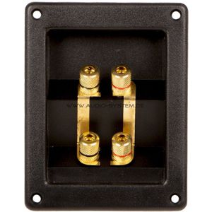 AUDIO SYSTEM 4-pins vierkante terminal met stevige, vergulde aansluitingen