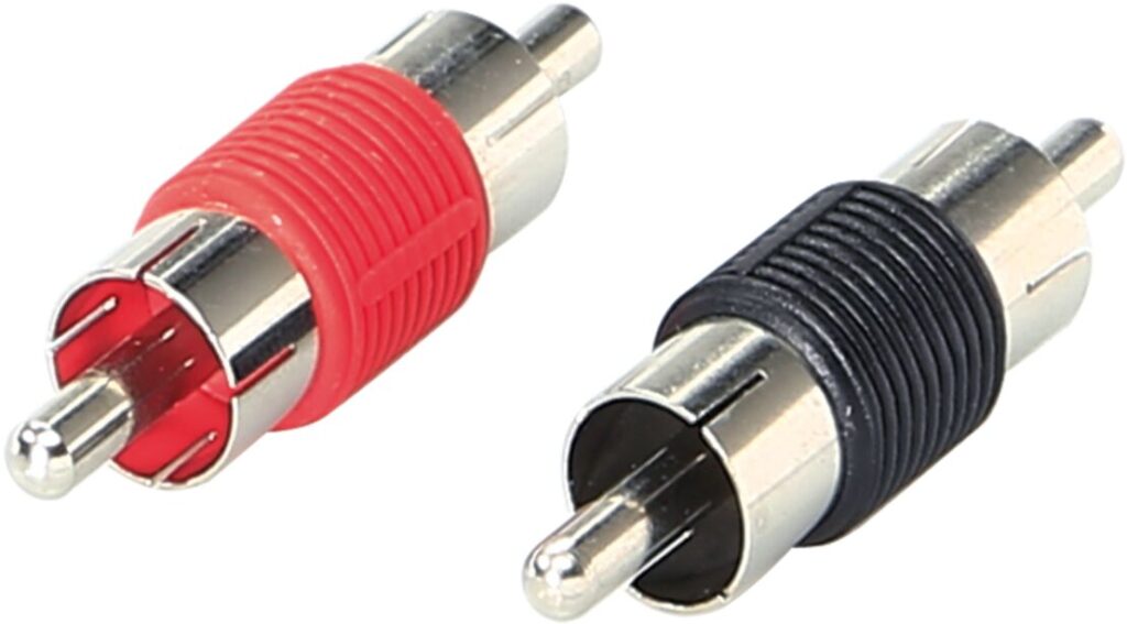 RCA connector male 1 x red / 1 x zwart