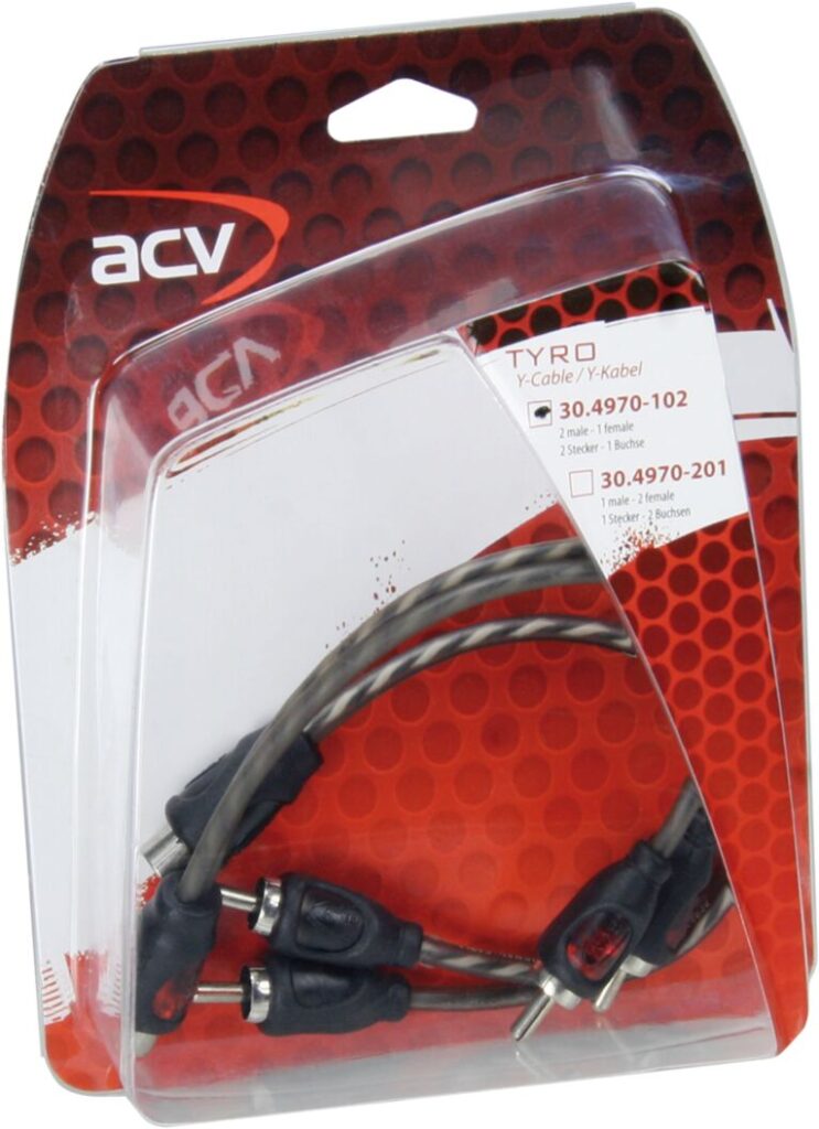 TYRO - Y-Kabel Economy Line 2x Male - 1x Female