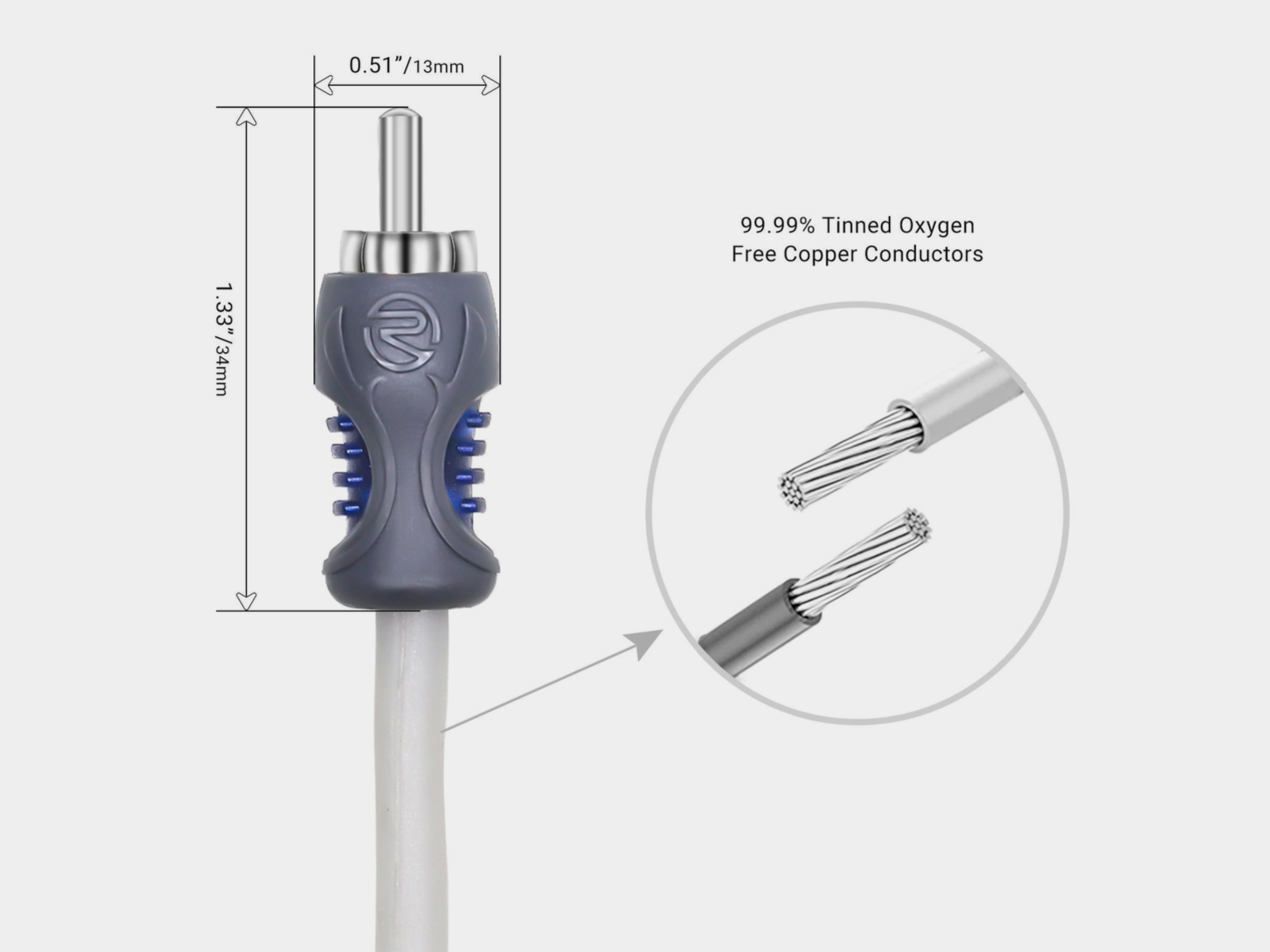Recoil Marine OFC RCA Cinch Cable 2-Channel 360cm - Afbeelding 4