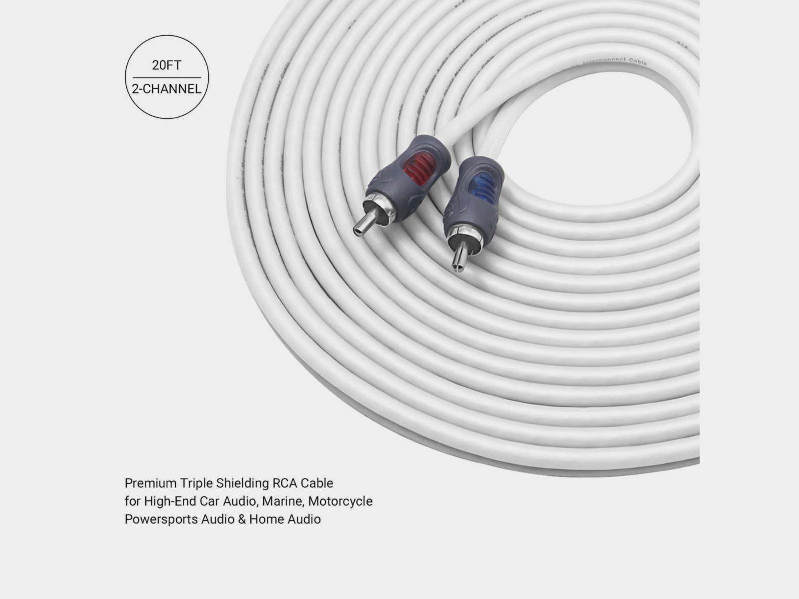 Recoil Marine OFC RCA Cinch Cable 2-Channel 610cm - Afbeelding 5