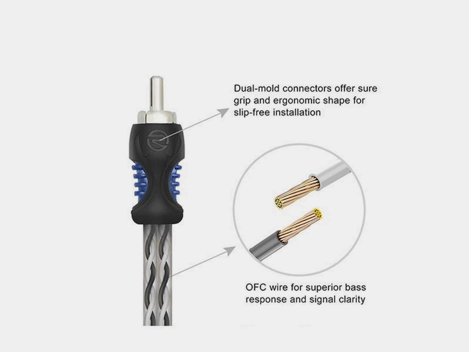 Recoil Echo OFC RCA Cinch Cable Y-Cable (f)/(f)>(m) 30cm - Afbeelding 2