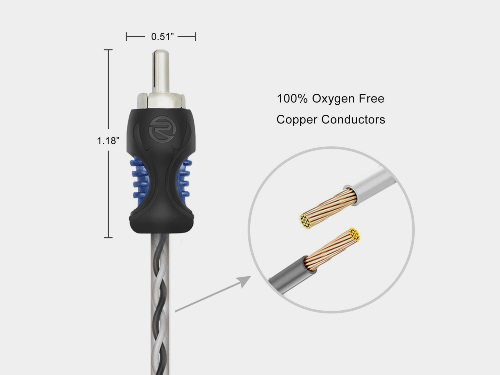 Recoil Echo OFC RCA Cinch Cable 2 Channel 360cm - Afbeelding 6