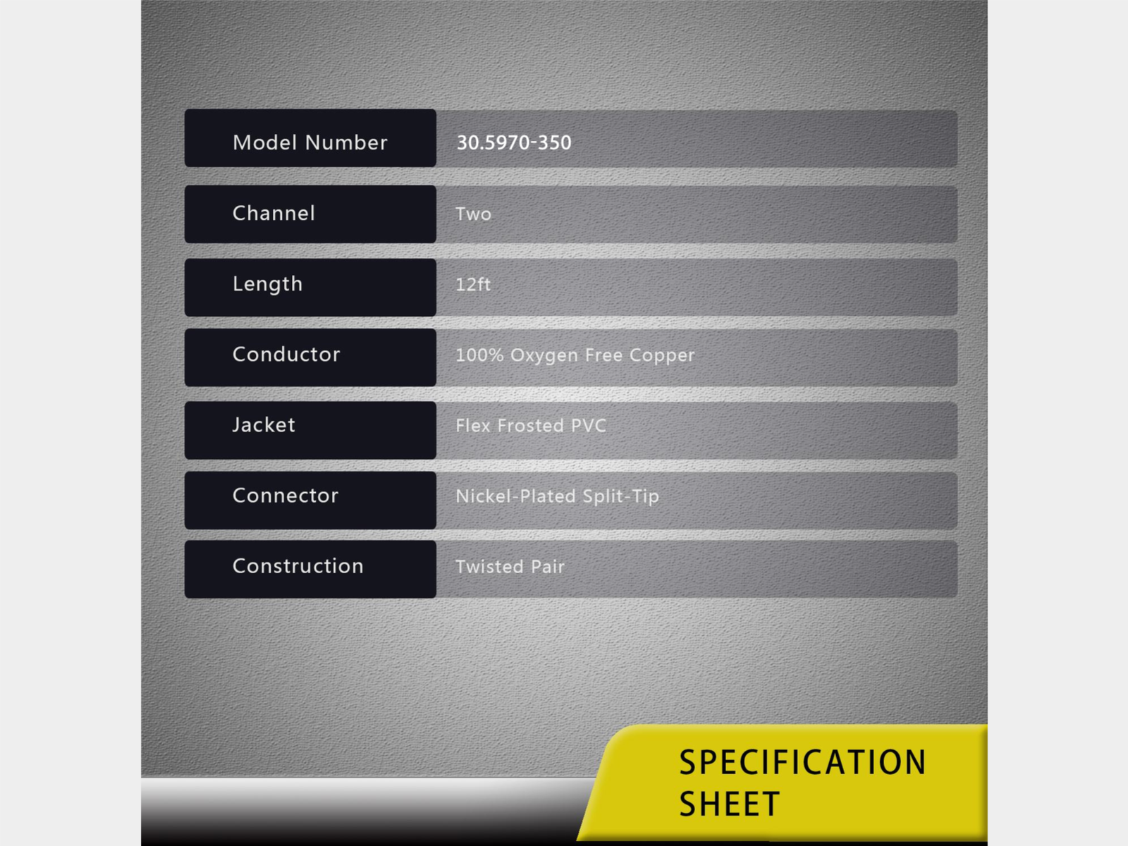 Recoil Echo OFC RCA Cinch Cable 2 Channel 360cm - Afbeelding 2