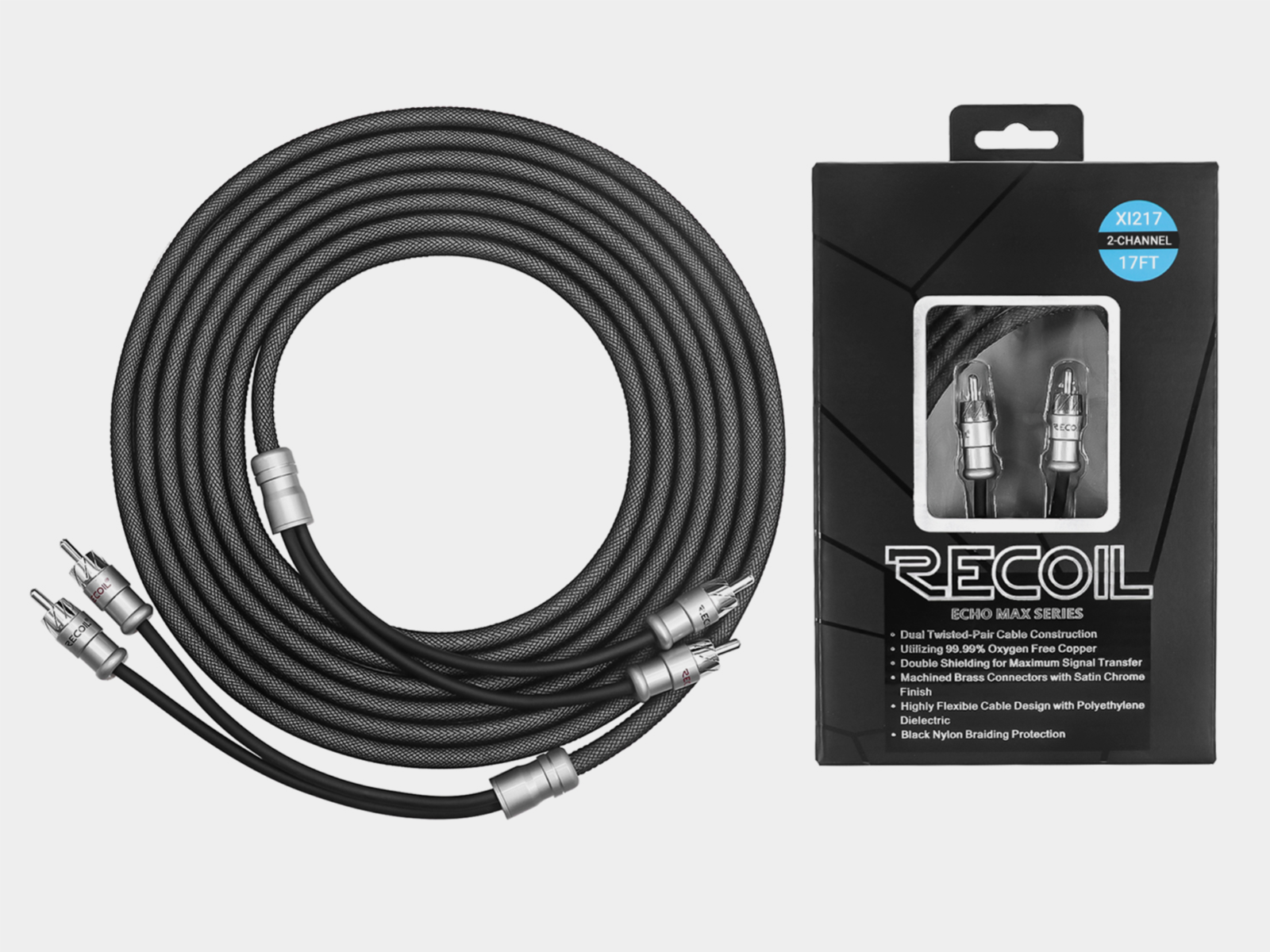 Recoil Echo Max Premium OFC RCA Cinch Cable 2 Channel 510cm - Afbeelding 2
