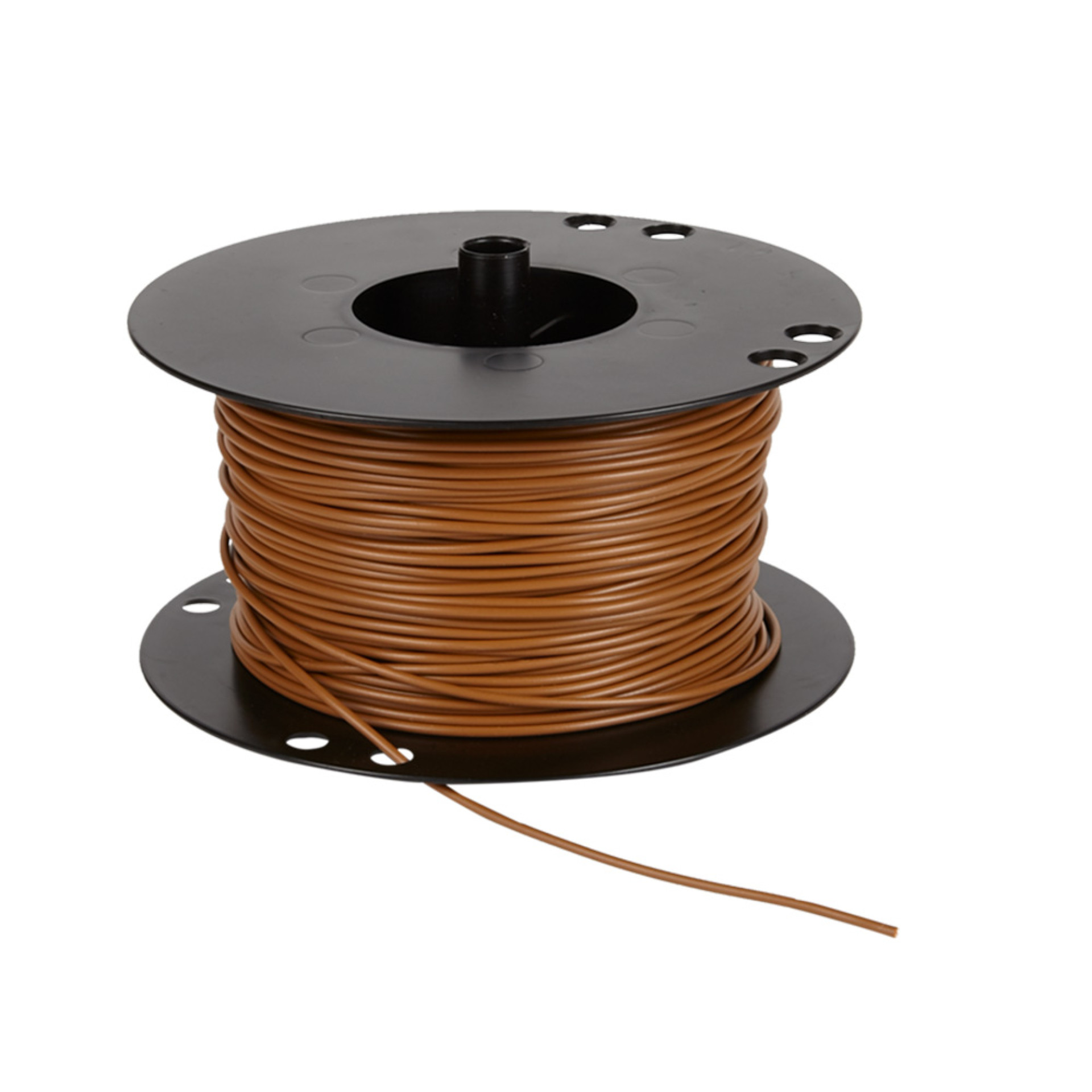Voedingskabel haspel 0.75 mm² bruin 100 Meter