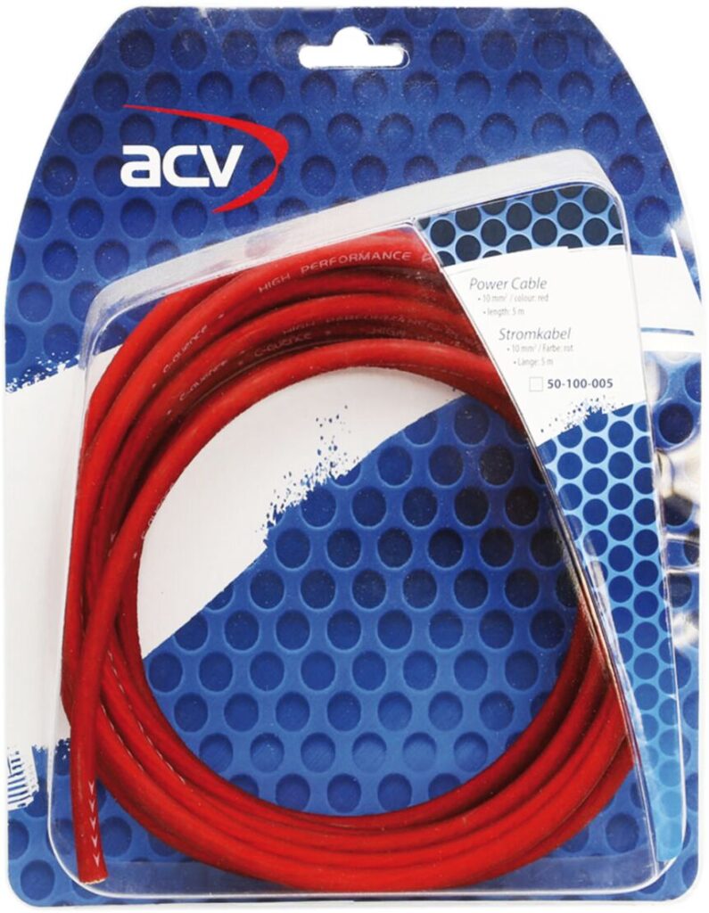 Voedingskabel 10,00 mm² rood 5 Meter