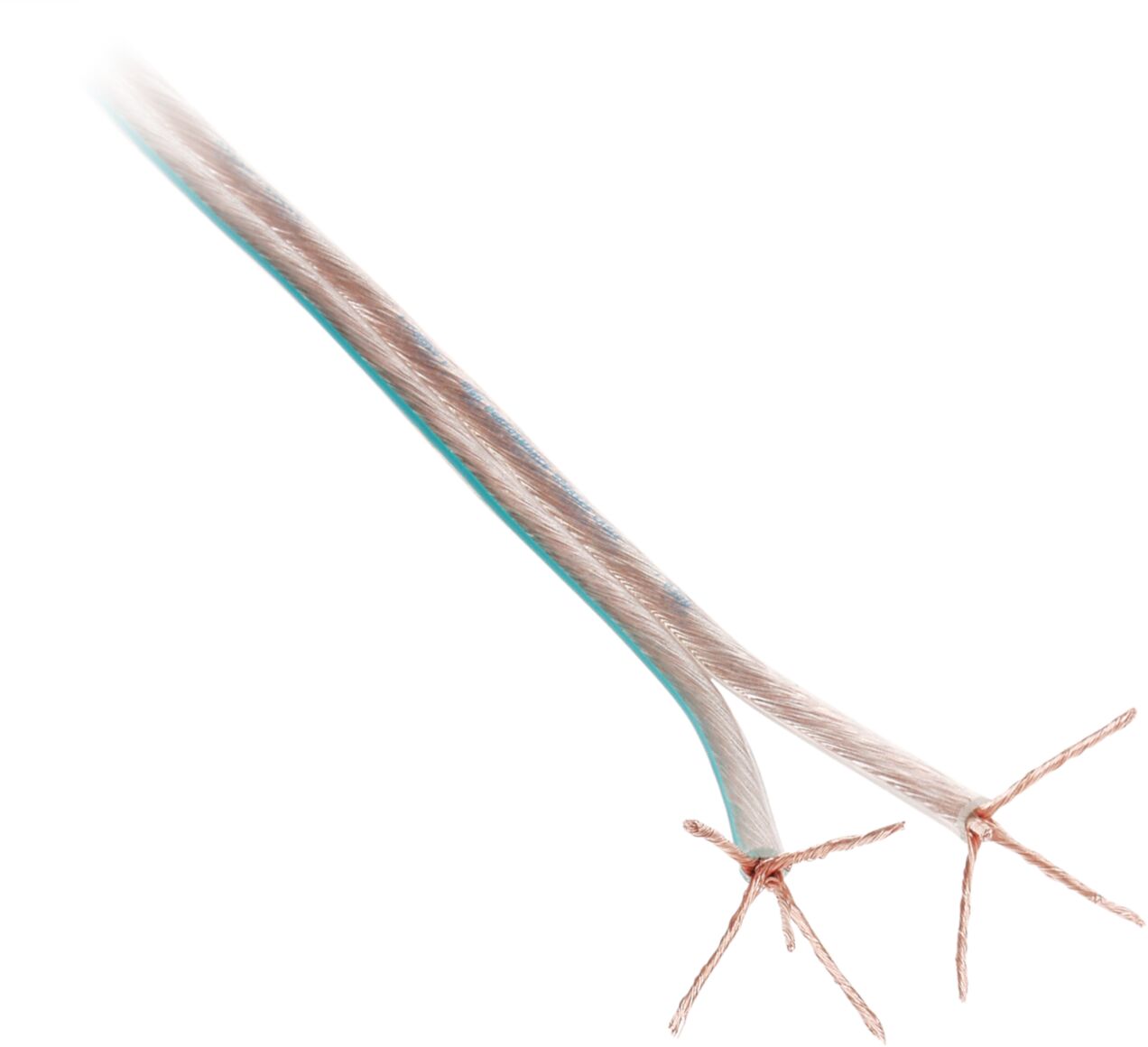 Luidspreker kabel 2 x 4,00 mm transparant mint 100 Meter LET OP: UITLOPEND ARTIKEL, KAN NIET RETOUR!