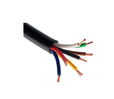 Meer aderige kabel 7x 1.0mm2 25mtr rol, buitenhuls zwart, buiten diameter 8.0mm2