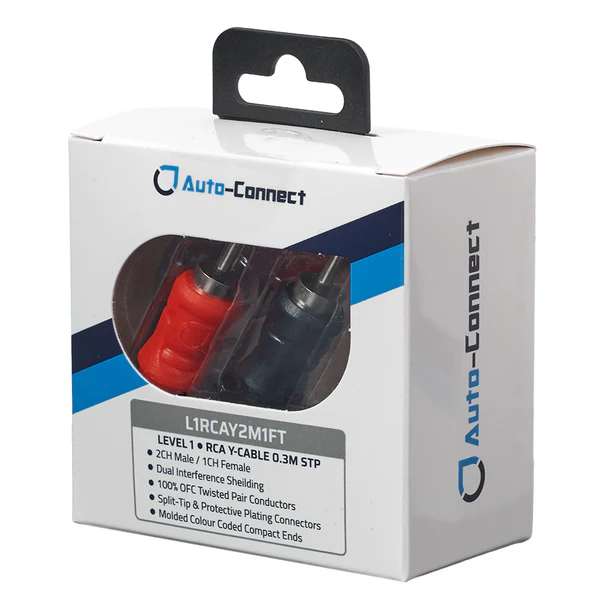 Auto-Connect Level 1 RCA Y-adaptor 2Male 1Female - Afbeelding 2