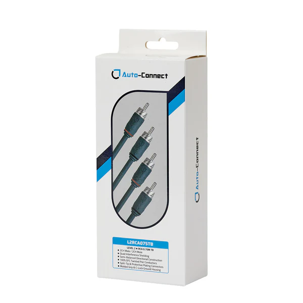 Auto-Connect Level 2 RCA cable 0,75m - Afbeelding 2