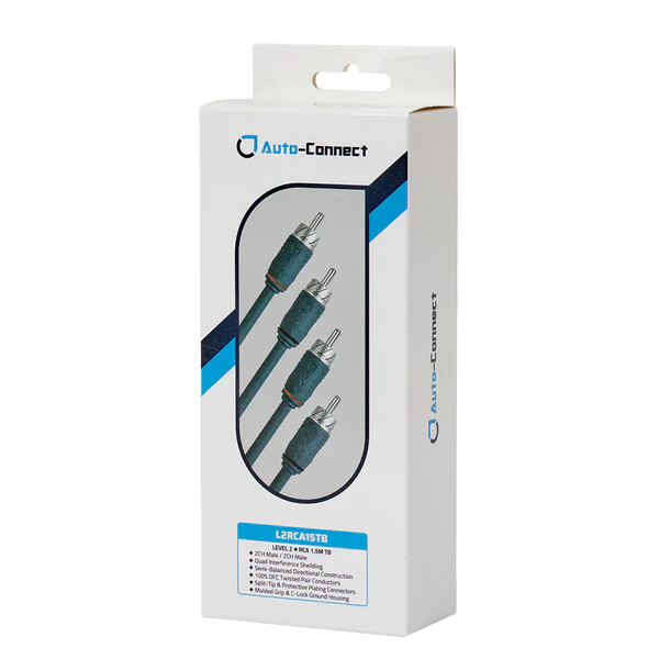 Auto-Connect Level 2 RCA cable 1,5m - Afbeelding 2