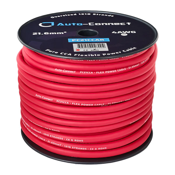 Auto-Connect Power Cable CCA Flex 21mm2 Red 50m - Afbeelding 4