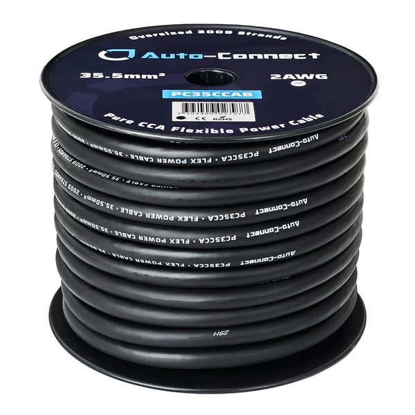 Auto-Connect Power Cable CCA Flex 35mm2 Black 30m - Afbeelding 2