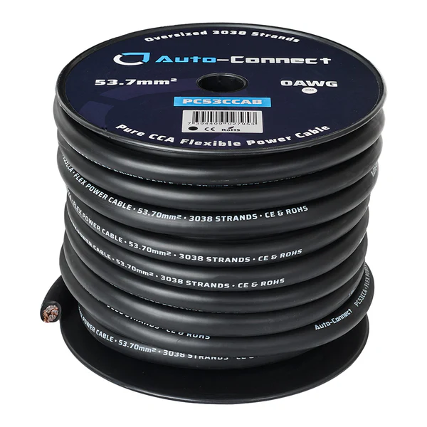 Auto-Connect Power Cable CCA Flex 53mm2 black 20m - Afbeelding 2