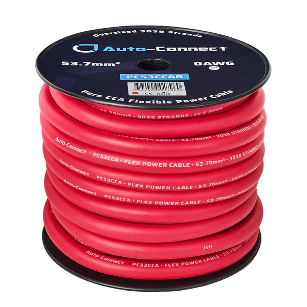 Auto-Connect Power Cable CCA Flex 53mm2 Red 20m - Afbeelding 2