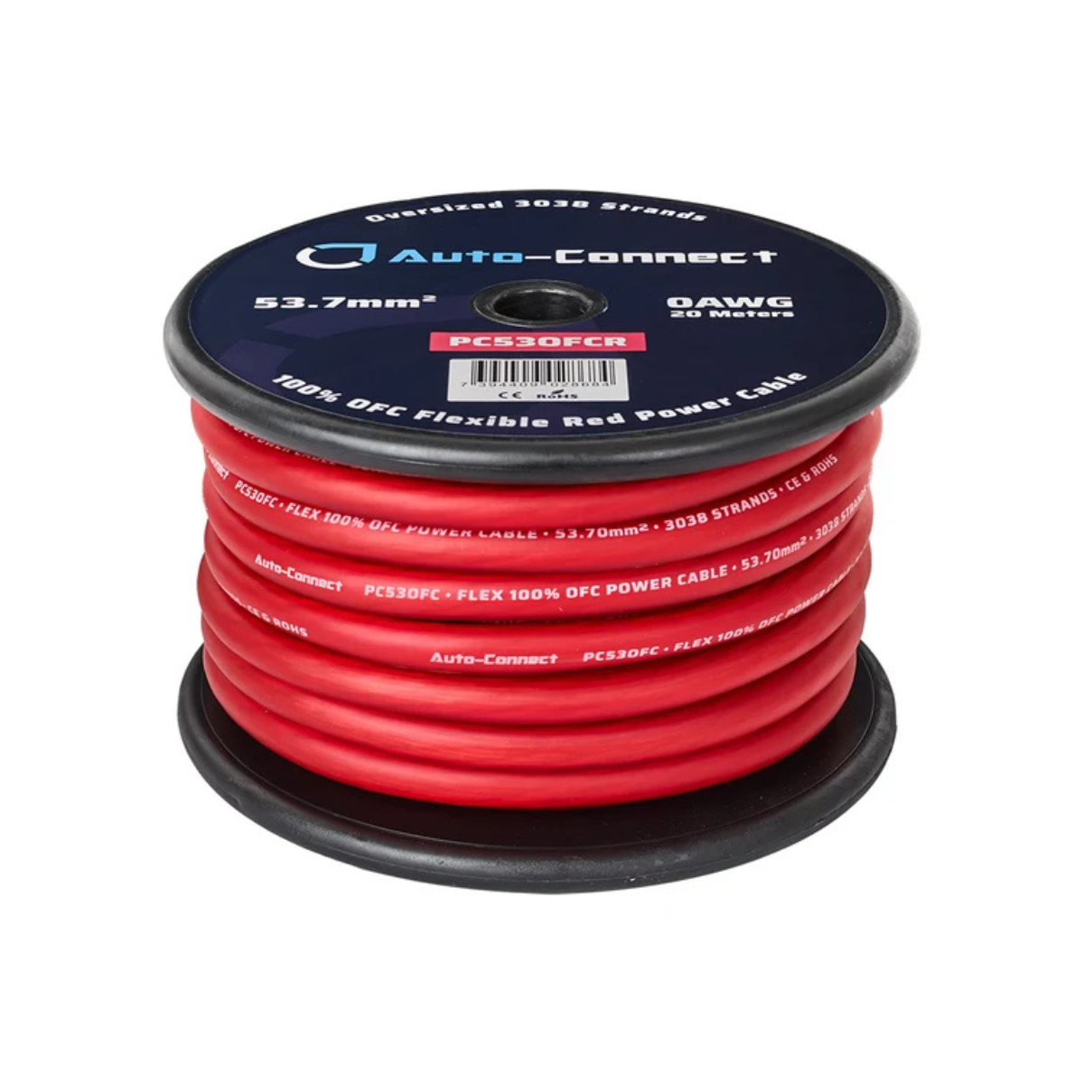 Auto-Connect Power Cable OFC Flex 53mm2 Red 20m - Afbeelding 4