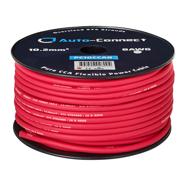 Auto-Connect Power Cable CCA Flex 10mm2 Red 50m - Afbeelding 2
