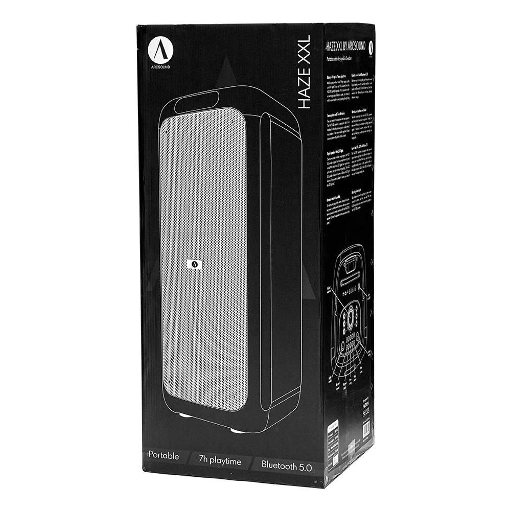 Arcsound HAZEXXL Bluetooth speaker 200W, black - Afbeelding 3
