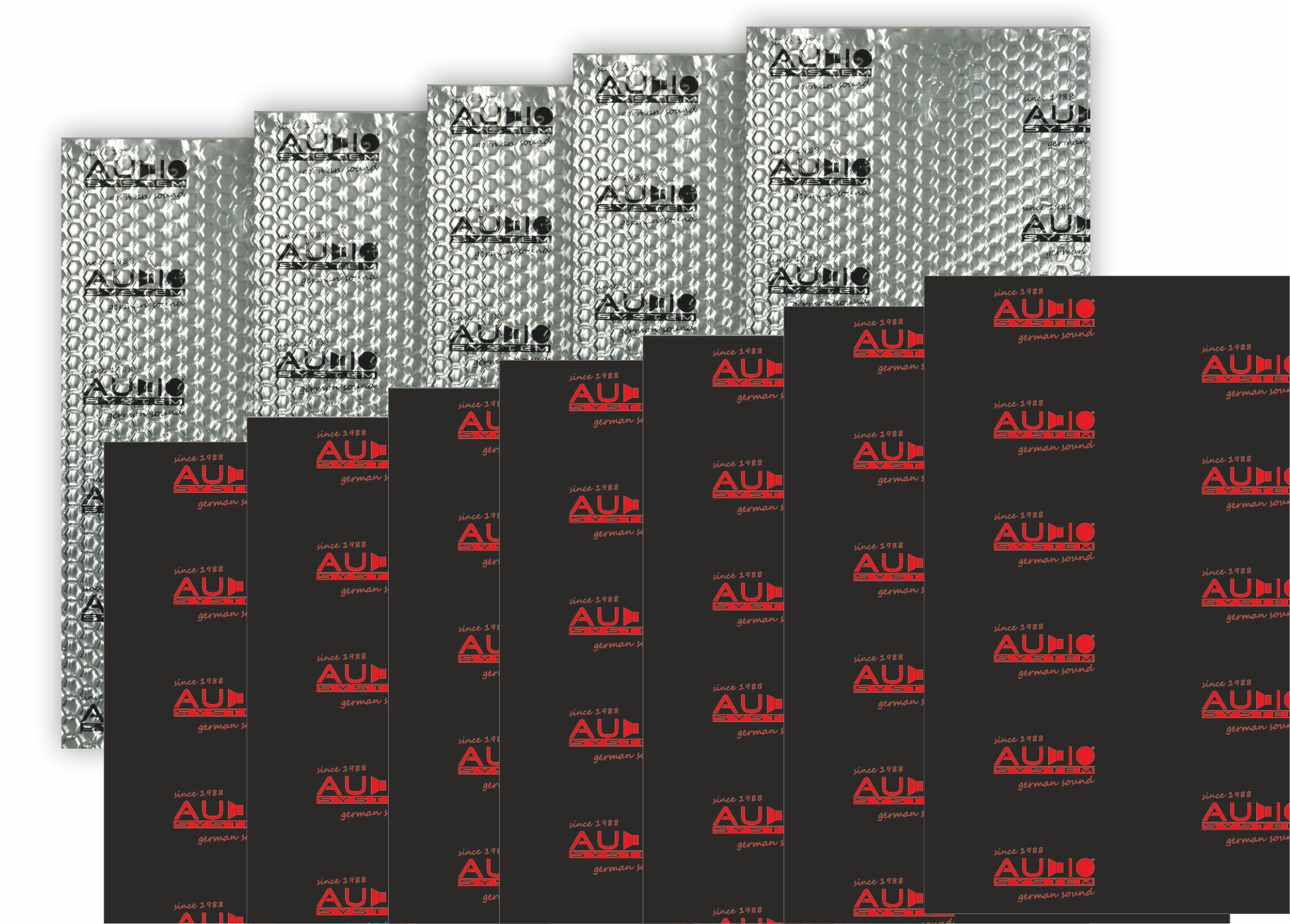 ALUBUTYL MIX 6 sheets 50 x 30 cm / Dikte 1,5/2,0/3,0 mm / 1.80 m2