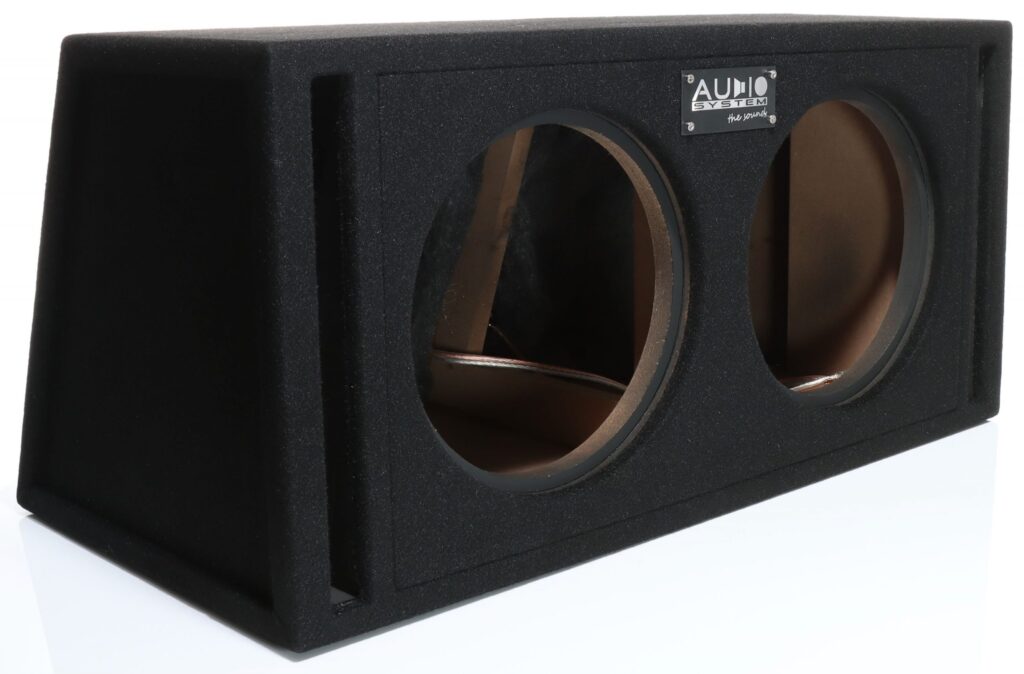 AUDIO SYSTEM Dubbel-lege-behuizing. Bassreflex-behuizing 2x30 Liter voor 2x25 cm Bass