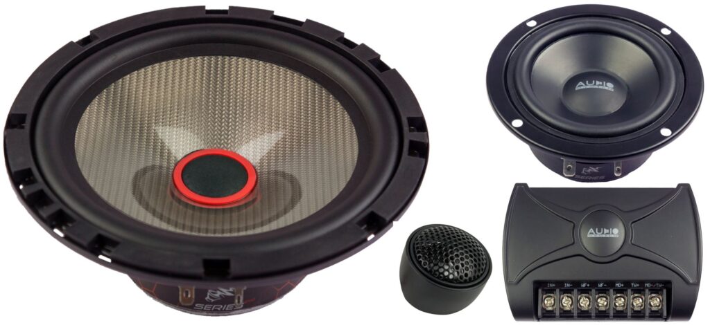 Carbon- Series 165mm 3-weg Composet 2x180/120 watt