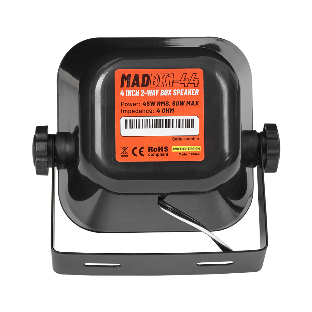 GAS MAD BK1-44 2-way box speaker - black, opbouwspeaker 10cm - Afbeelding 4