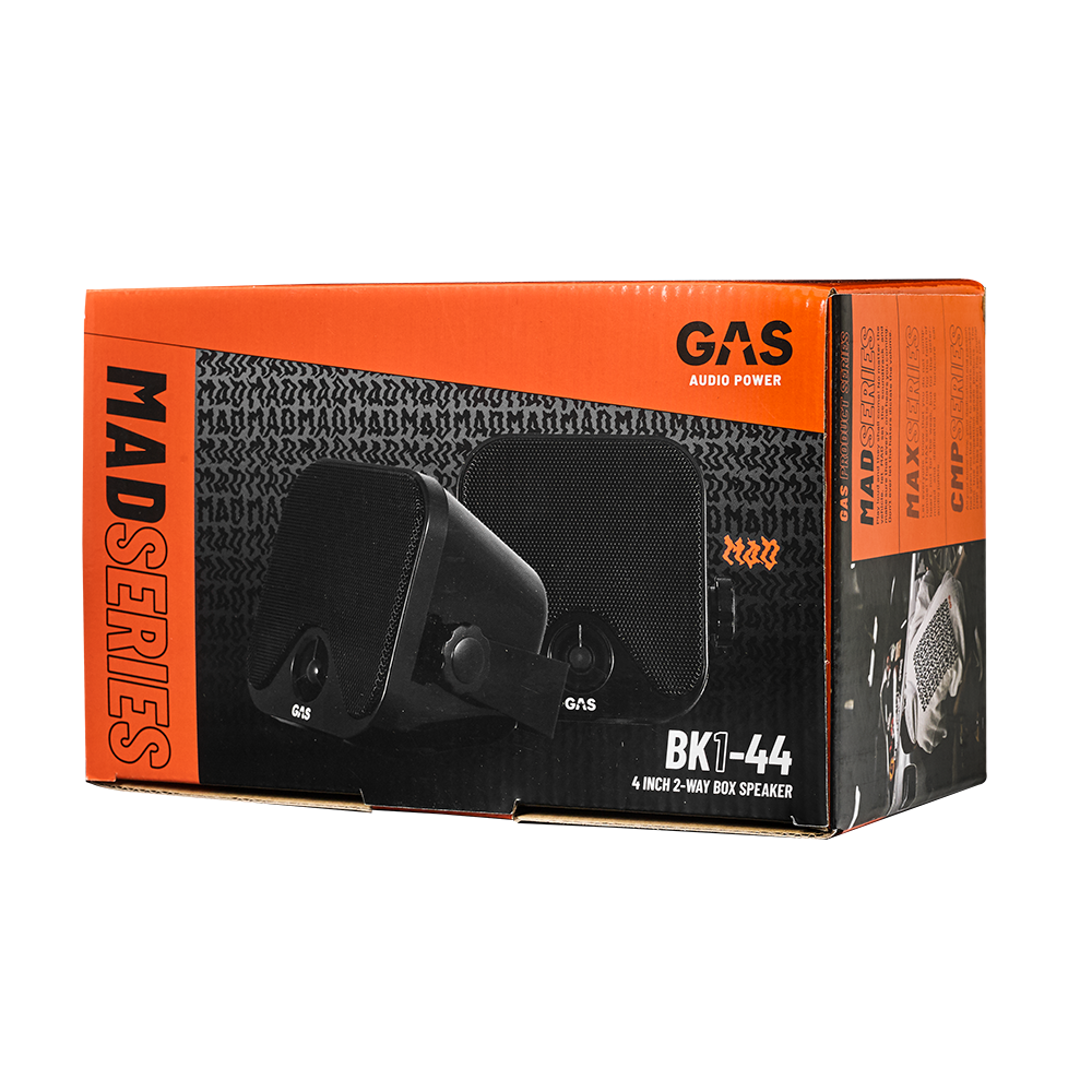 GAS MAD BK1-44 2-way box speaker - black, opbouwspeaker 10cm - Afbeelding 5