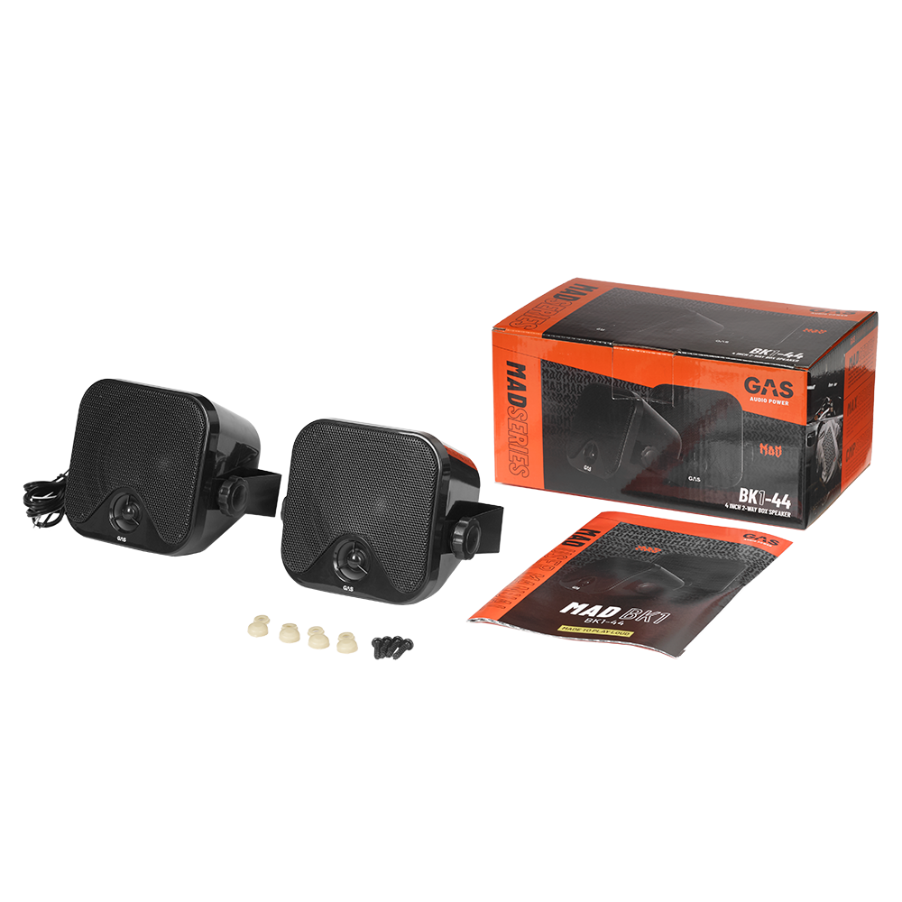 GAS MAD BK1-44 2-way box speaker - black, opbouwspeaker 10cm - Afbeelding 6