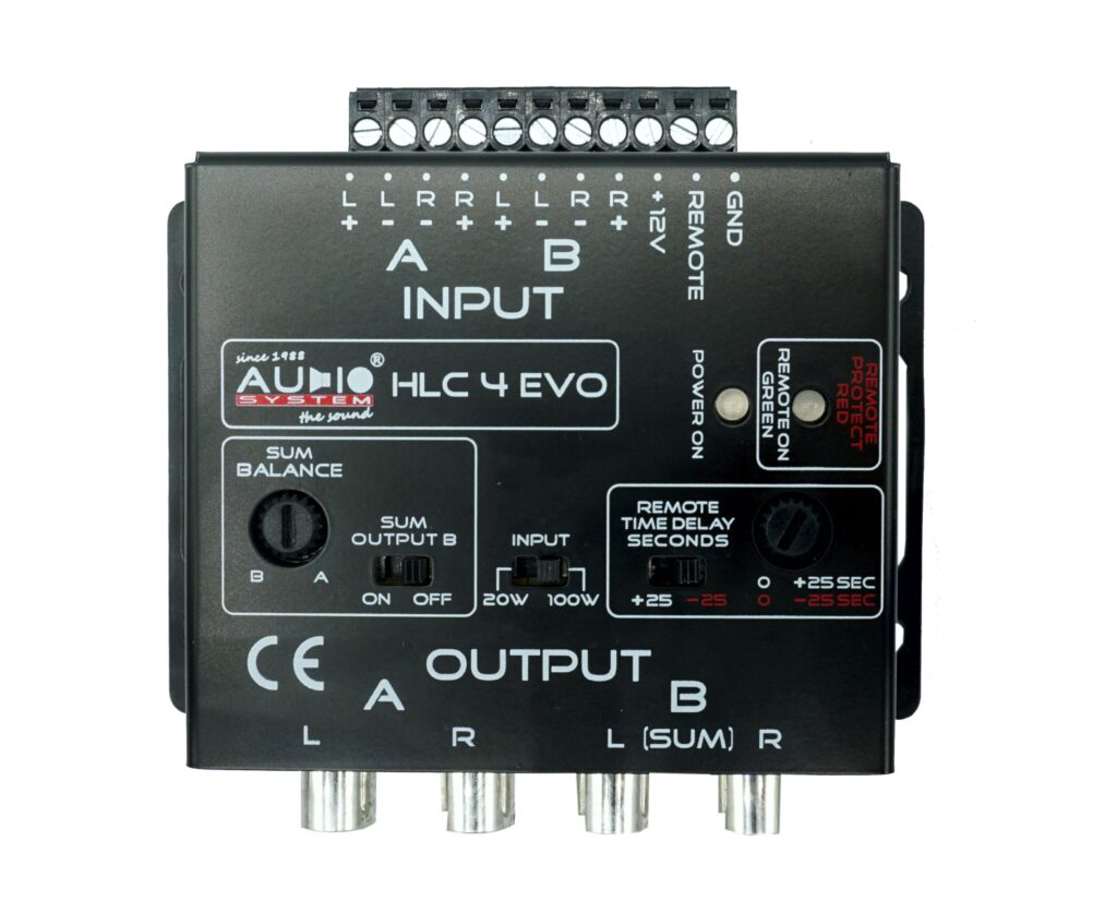 AUDIO SYSTEM 4-weg high-low adapter voor OEM radio's