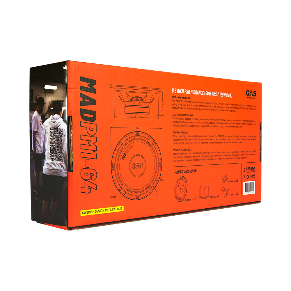 GAS MAD Level 1 Midrange Driver 6,5" - Afbeelding 3