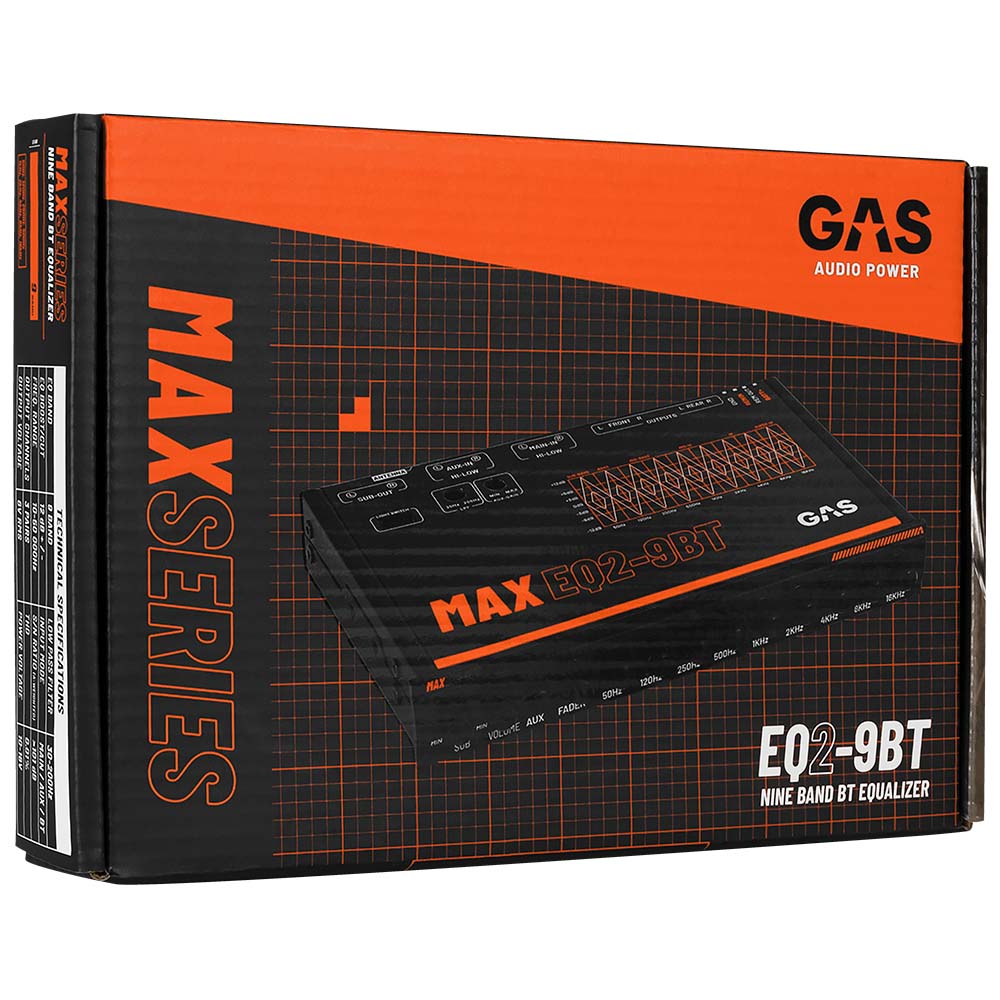 GAS MAX ½DIN 9-band EQ with Bluetooth, 6V Pre-Outs - Afbeelding 6