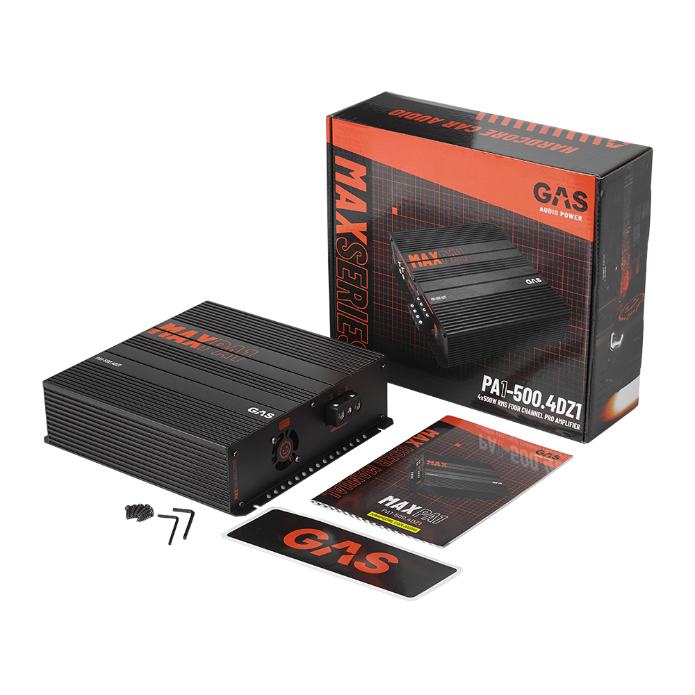 GAS MAX Level PA1 Four Channel amplifier 4x500W 1Ohm - Afbeelding 2