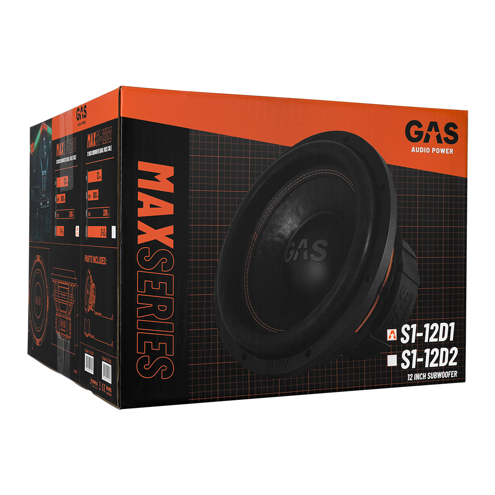 GAS MAX Level 1 Subwoofer 12" 2x1 Ohm - Afbeelding 3