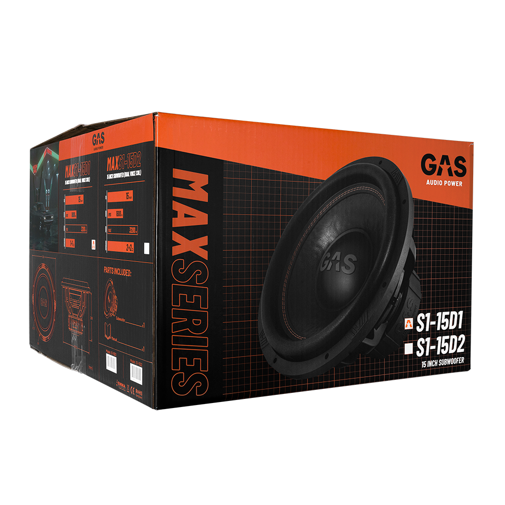 GAS MAX Level 1 Subwoofer 15" 2x1 Ohm - Afbeelding 9