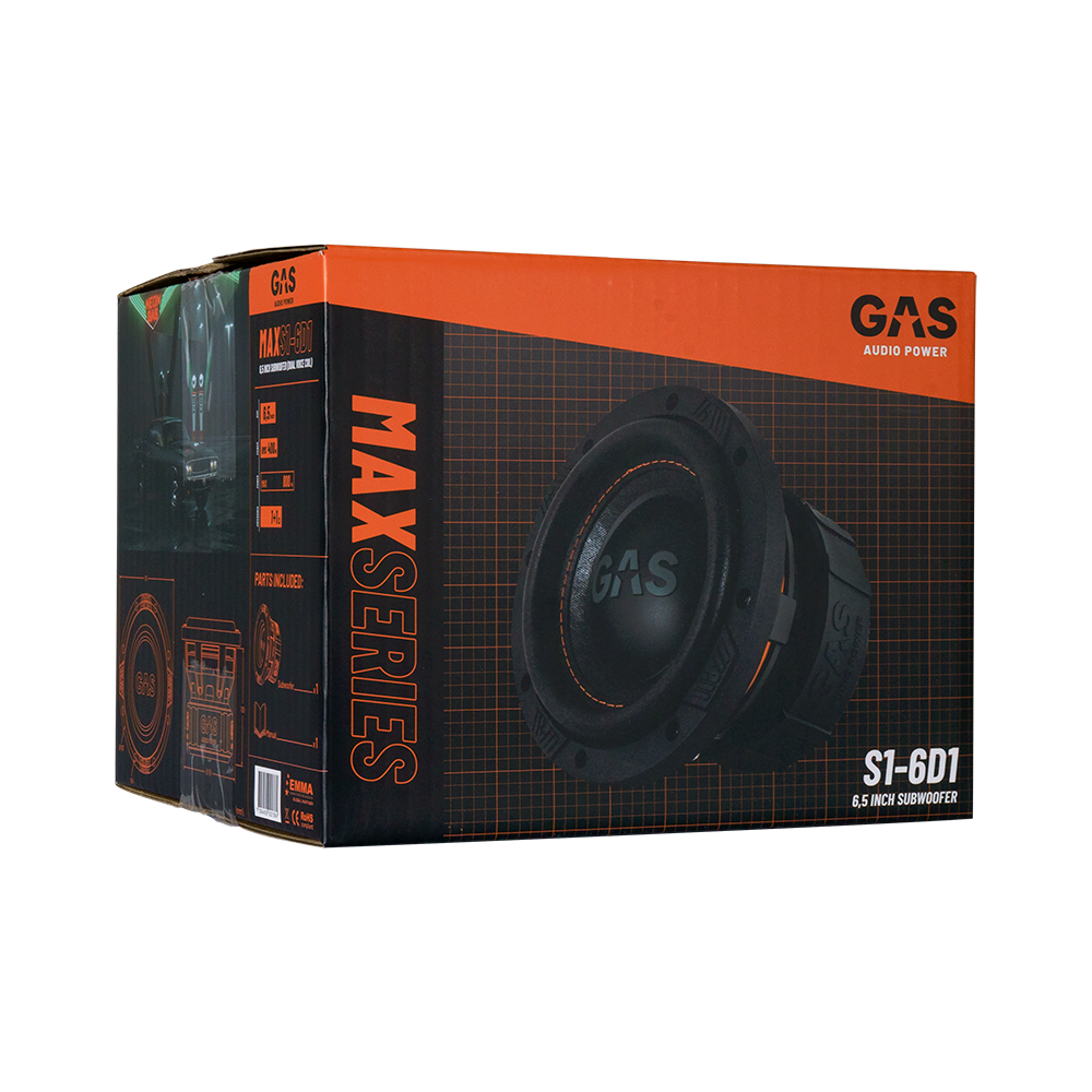 GAS MAX Level 1 Subwoofer 6,5" 2x1 Ohm - Afbeelding 8