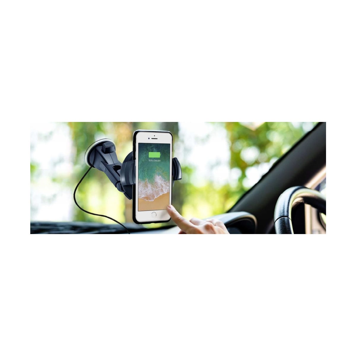 THB PowerWindow Qi universele houder met draadloze oplader en usb aansluiting - Afbeelding 3