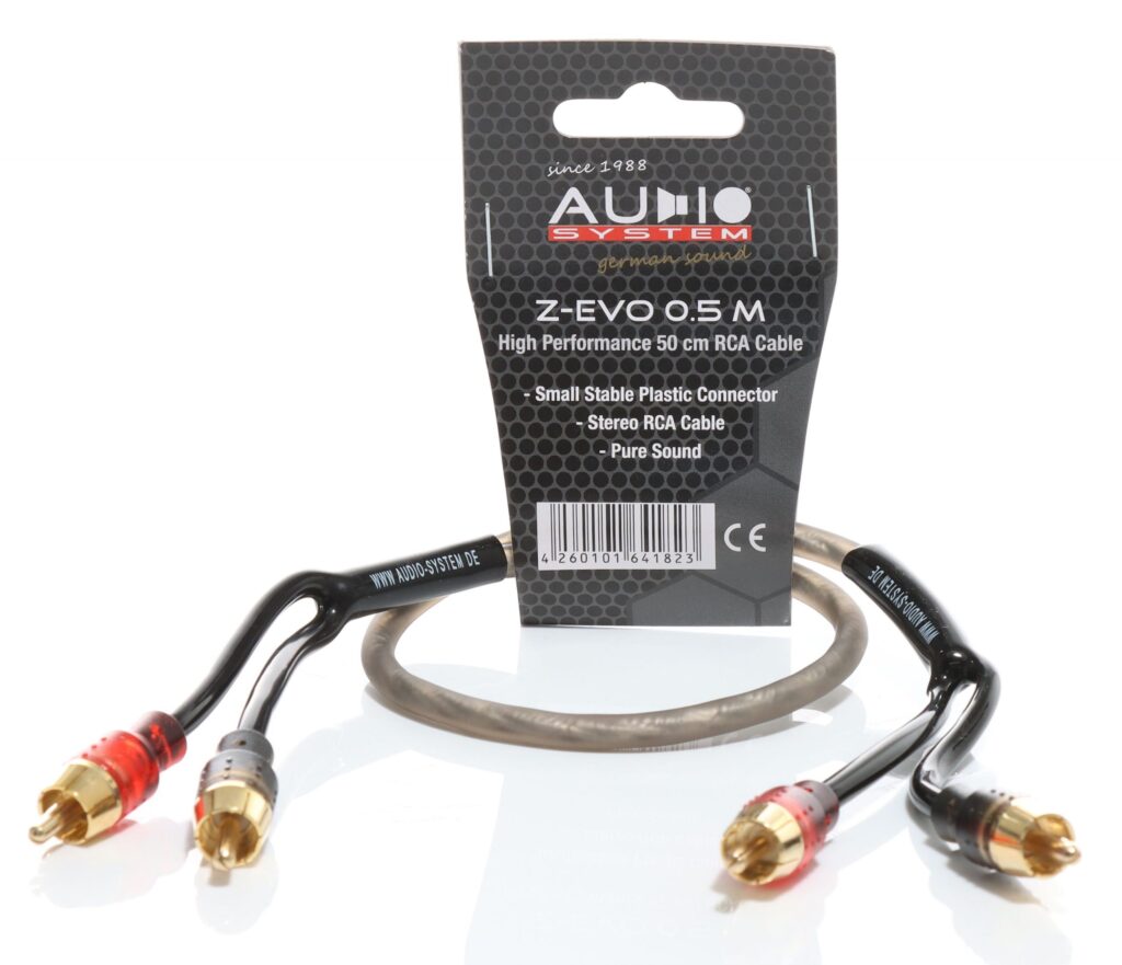 AUDIO SYSTEM HIGH-PERFORMANCE RCA-KABEL 500mm OFC cinch-kabel