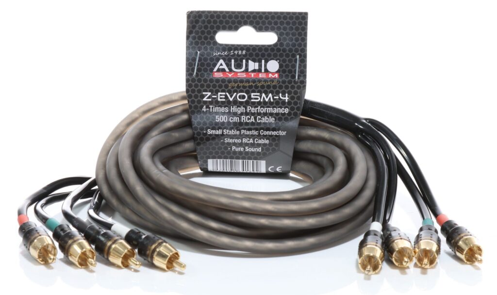 AUDIO SYSTEM HIGH-PERFORMANCE RCA-KABEL 5000mm 4-weg OFC cinch-kabel
