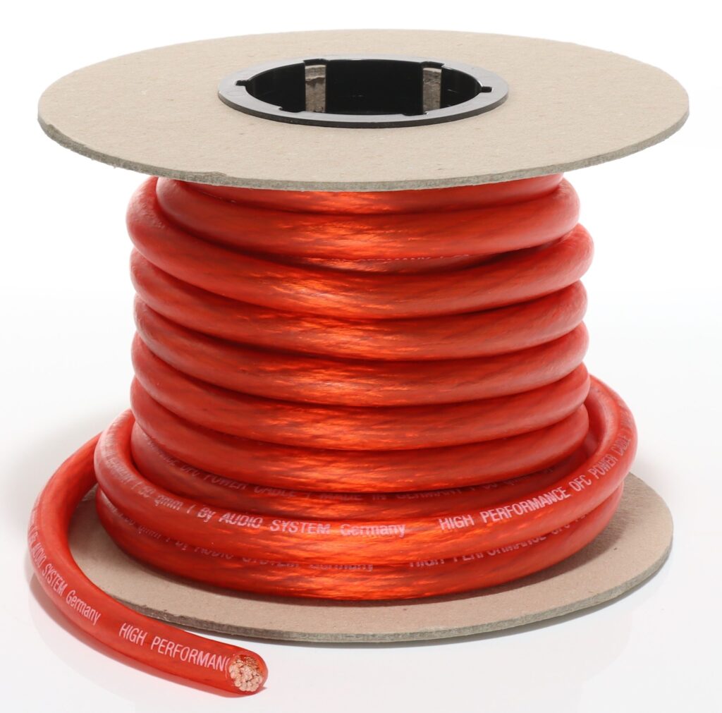 AUDIO SYSTEM HIGH-Performance 50mm² power Kabel Per rol van 10 meter