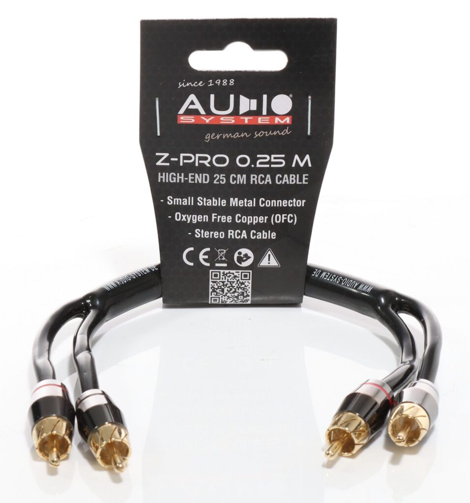 AUDIO SYSTEM HIGH-PERFORMANCE RCA-KABEL 250mm OFC cinch-kabel