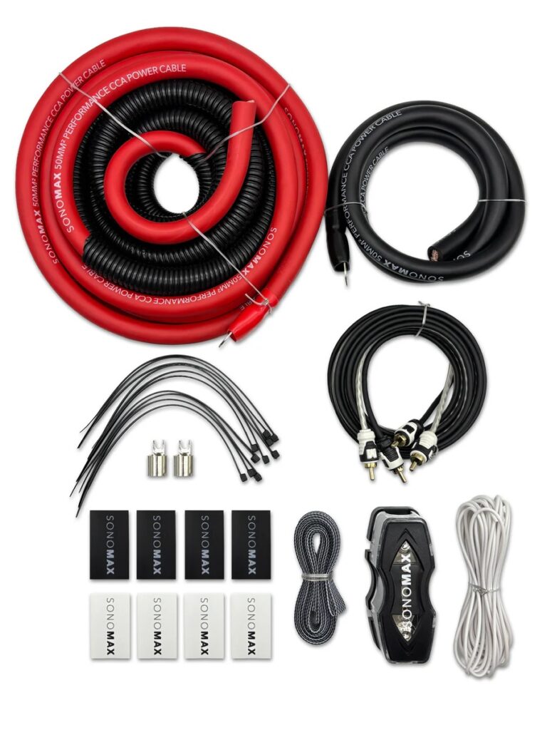 SONO MAX ACK50 – CCA-versterkerkabelset, 50 mm² – vierkanaalsbundel