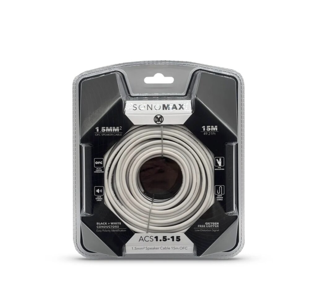 SONO MAX ACS1.5-15 – OFC luidsprekerkabel, 15 m – 1,5 mm²